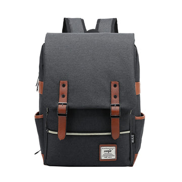 Vintage Laptop Backpack with USB Charging Port Women Canvas Bags Travel Backpacks Retro School Bags